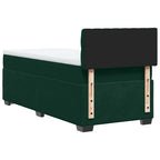 Boxspringbett mit Matratze Dunkelgrün 90x200 cm Samt