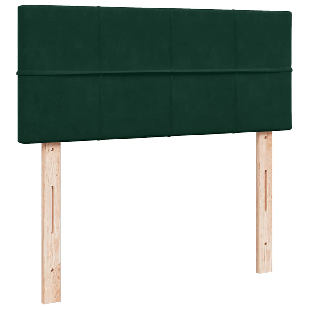 Boxspringbett mit Matratze Dunkelgrün 120x190 cm Samt