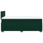Boxspringbett mit Matratze Dunkelgrün 120x190 cm Samt