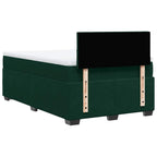 Boxspringbett mit Matratze Dunkelgrün 120x190 cm Samt