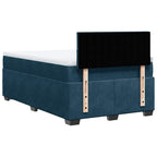 Boxspringbett mit Matratze Dunkelblau 120x190 cm Samt