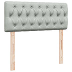 Boxspringbett mit Matratze Hellgrau 120x190 cm Samt