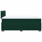 Boxspringbett mit Matratze Dunkelgrün 120x190 cm Samt