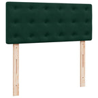 Boxspringbett mit Matratze Dunkelgrün 120x190 cm Samt