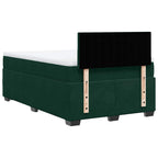 Boxspringbett mit Matratze Dunkelgrün 120x200 cm Samt