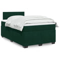 Boxspringbett mit Matratze Dunkelgrün 120x200 cm Samt