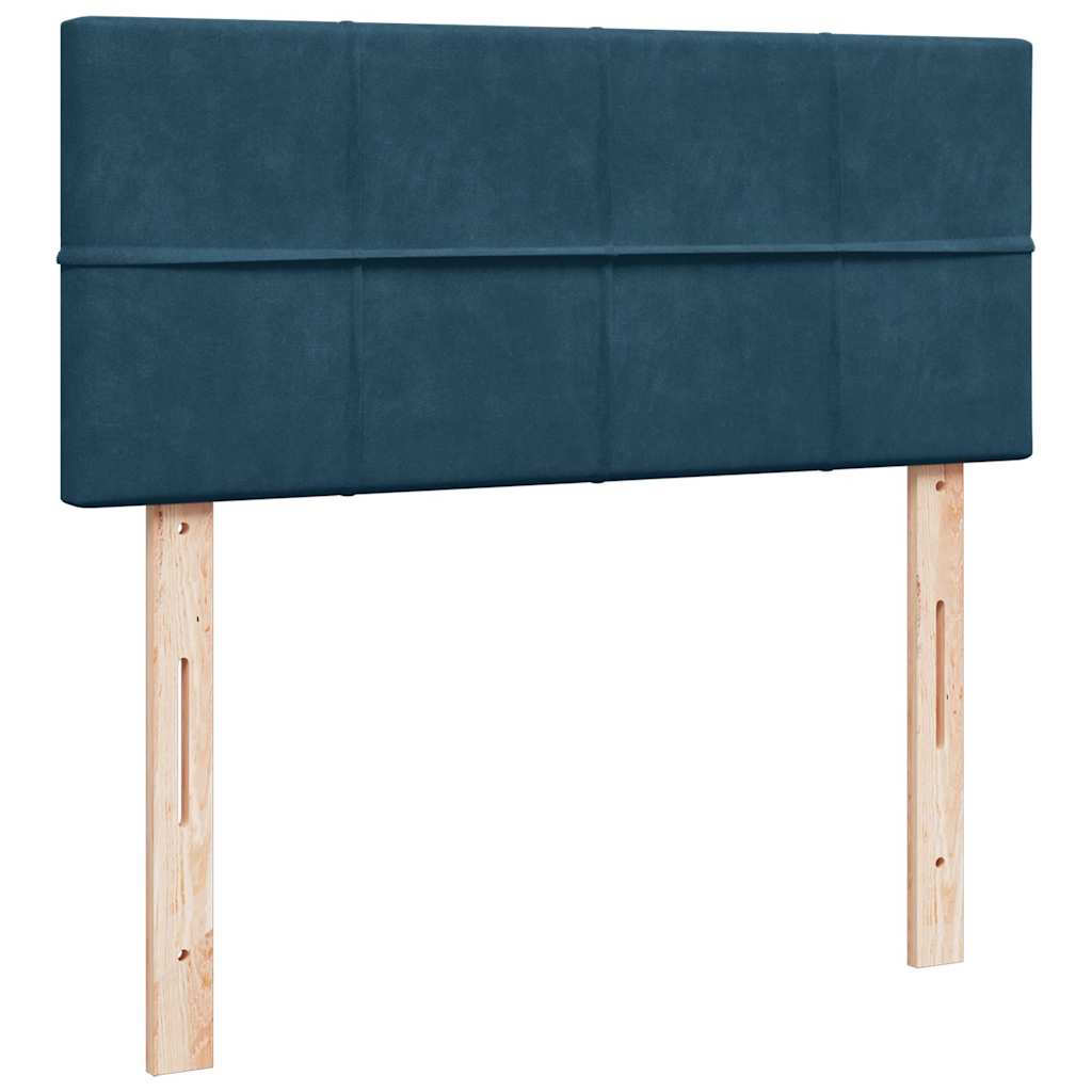 Boxspringbett mit Matratze Dunkelblau 120x200 cm Samt