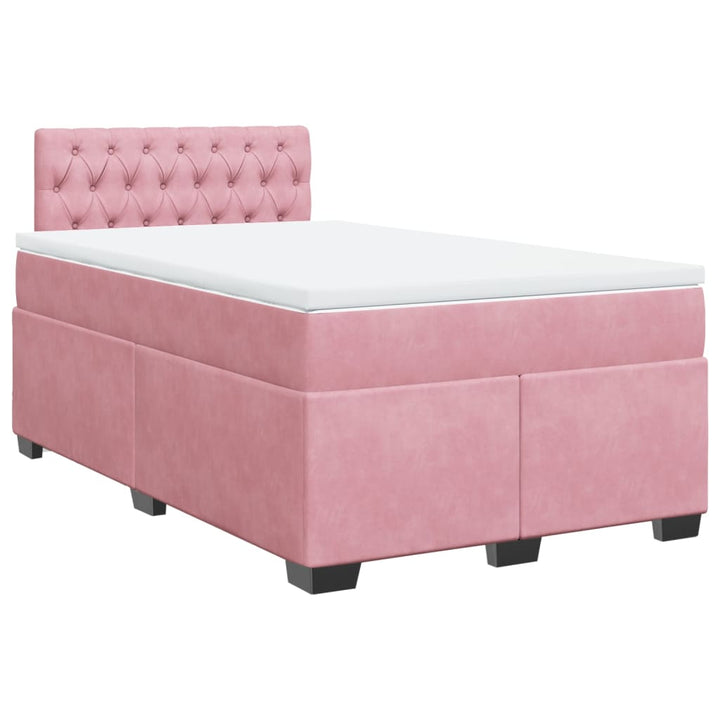 Boxspringbett mit Matratze Rosa 120x200 cm Samt