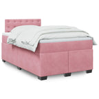 Boxspringbett mit Matratze Rosa 120x200 cm Samt