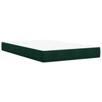 Boxspringbett mit Matratze Dunkelgrün 140x190 cm Samt