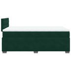 Boxspringbett mit Matratze Dunkelgrün 140x190 cm Samt