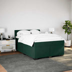 Boxspringbett mit Matratze Dunkelgrün 140x190 cm Samt