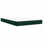 Boxspringbett mit Matratze Dunkelgrün 140x190 cm Samt