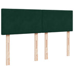 Boxspringbett mit Matratze Dunkelgrün 160x200 cm Samt