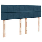 Boxspringbett mit Matratze Blau 160x200 cm Samt