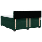 Boxspringbett mit Matratze Dunkelgrün 180x200 cm Samt