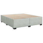 Boxspringbett mit Matratze Hellgrau 180x200 cm Samt