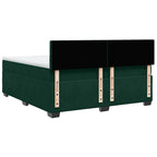 Boxspringbett mit Matratze Dunkelgrün 200x200 cm Samt