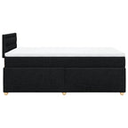 Boxspringbett mit Matratze Schwarz 120x200 cm Stoff