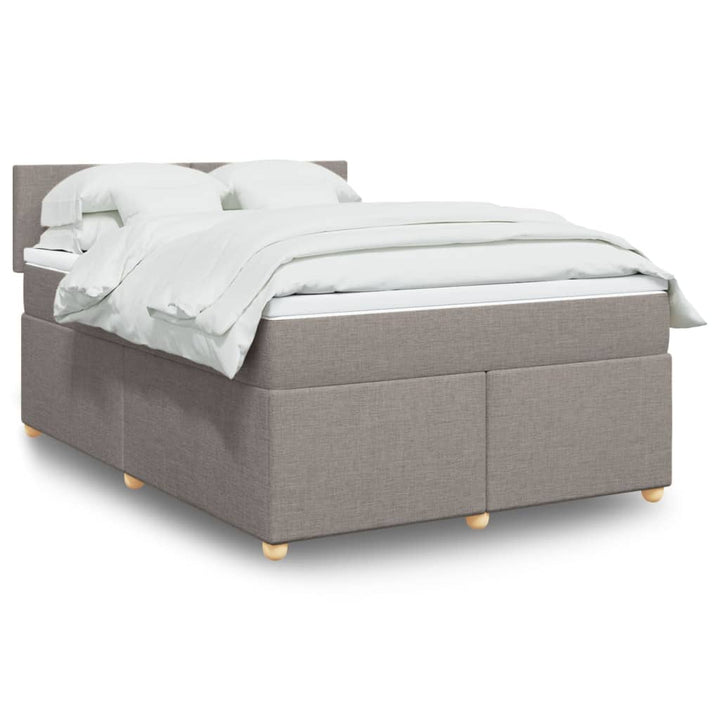 Boxspringbett mit Matratze Taupe 140x190 cm Stoff