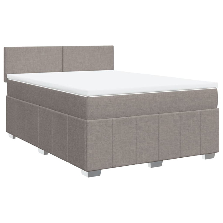 Boxspringbett mit Matratze Taupe 140x190 cm Stoff