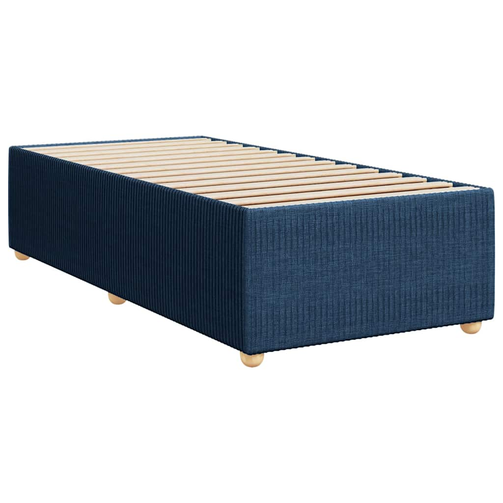 Boxspringbett mit Matratze Blau 100x200 cm Stoff