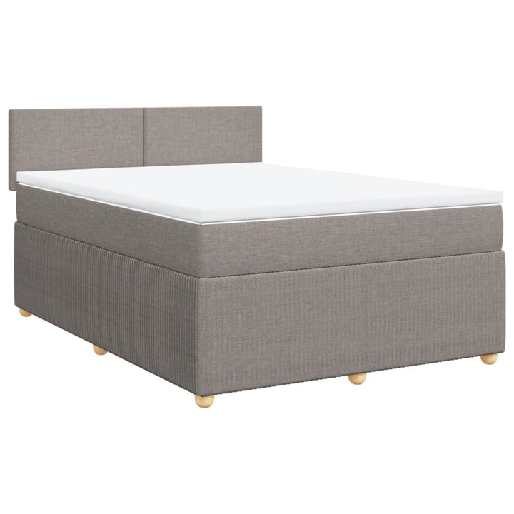 Boxspringbett mit Matratze Taupe 140x200 cm Stoff