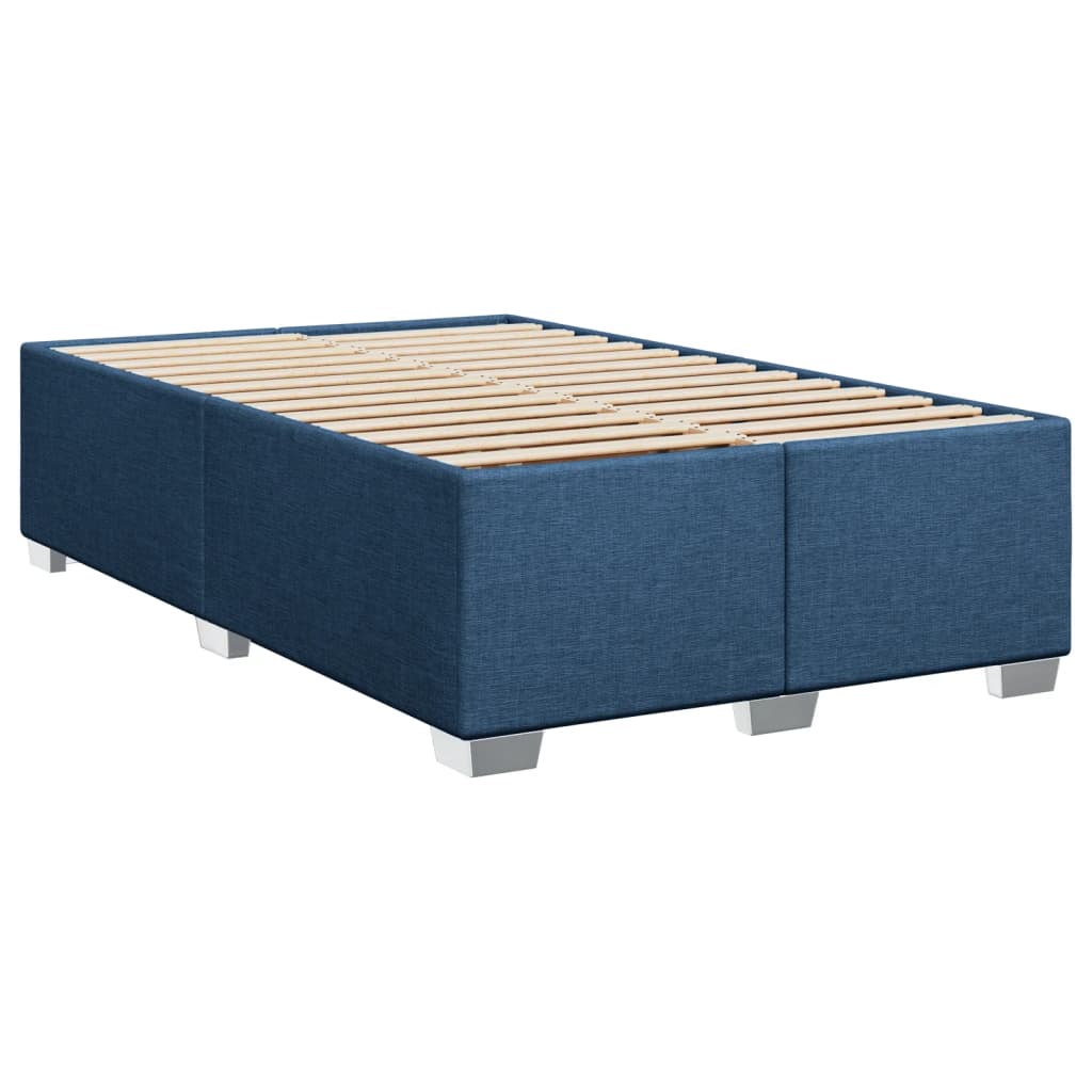 Boxspringbett mit Matratze Blau 90x200 cm Stoff