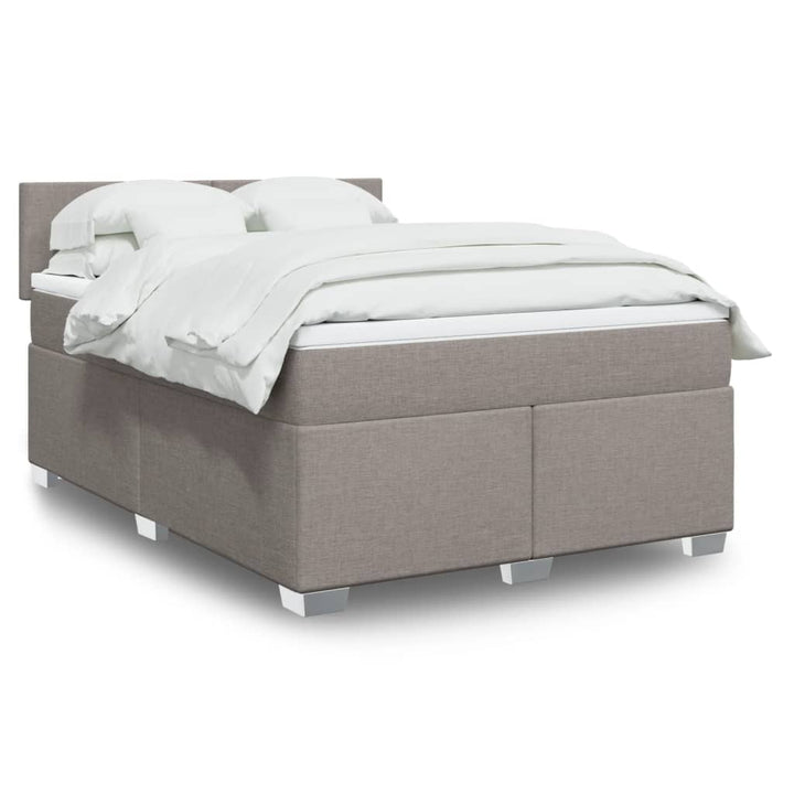 Boxspringbett mit Matratze Taupe 140x190 cm Stoff