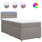 Boxspringbett mit Matratze Taupe 80x200 cm Stoff