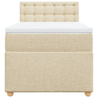 Boxspringbett mit Matratze Creme 80x200 cm Stoff