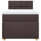 Boxspringbett mit Matratze Dunkelbraun 90x190 cm Stoff