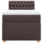 Boxspringbett mit Matratze Dunkelbraun 90x190 cm Stoff