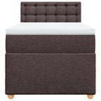 Boxspringbett mit Matratze Dunkelbraun 90x190 cm Stoff