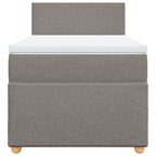 Boxspringbett mit Matratze Taupe 100x200 cm Stoff