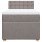 Boxspringbett mit Matratze Taupe 100x200 cm Stoff
