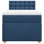 Boxspringbett mit Matratze Blau 100x200 cm Stoff