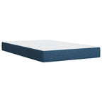 Boxspringbett mit Matratze Blau 120x190 cm Stoff