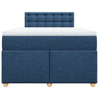 Boxspringbett mit Matratze Blau 120x190 cm Stoff