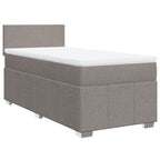 Boxspringbett mit Matratze Taupe 80x200 cm Stoff