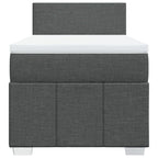 Boxspringbett mit Matratze Dunkelgrau 90x190 cm Stoff
