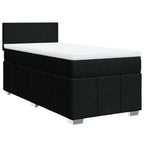 Boxspringbett mit Matratze Schwarz 100x200 cm Stoff
