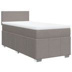 Boxspringbett mit Matratze Taupe 100x200 cm Stoff