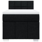 Boxspringbett mit Matratze Schwarz 100x200 cm Stoff