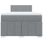 Boxspringbett mit Matratze Hellgrau 120x190 cm Stoff