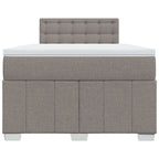 Boxspringbett mit Matratze Taupe 120x190 cm Stoff