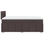 Boxspringbett mit Matratze Dunkelbraun 120x200 cm Stoff