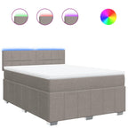 Boxspringbett mit Matratze Taupe 140x190 cm Stoff