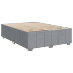 Boxspringbett mit Matratze Hellgrau 140x190 cm Stoff