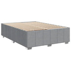 Boxspringbett mit Matratze Hellgrau 140x190 cm Stoff
